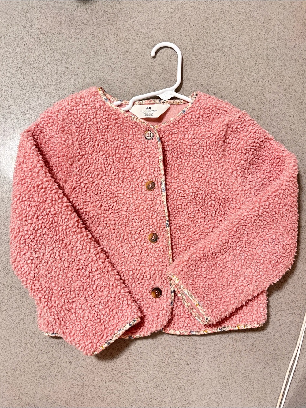 H&M Teddy Fleece Cardigan Size 5T
